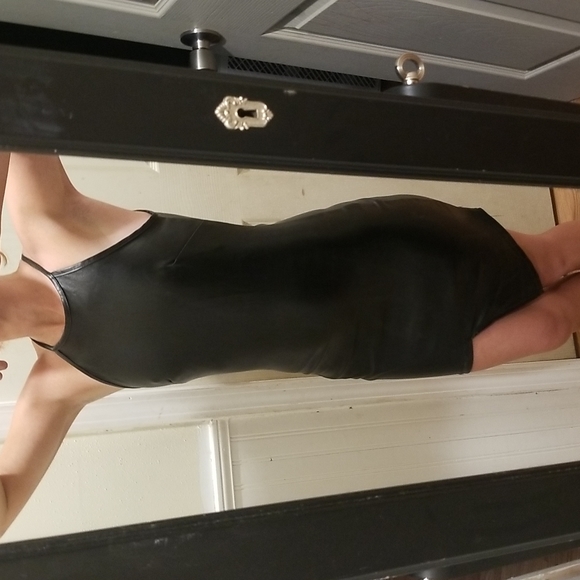 Sexy Faux Leather Dress - Picture 6 of 12